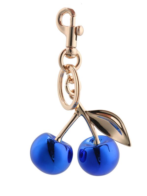 Cute Cherry Design Keychain, Bag Charms, Fashionable Alloy Keychain for Women & Girls, Trendy All-match & Exquisite Keychain for Birthday Gift