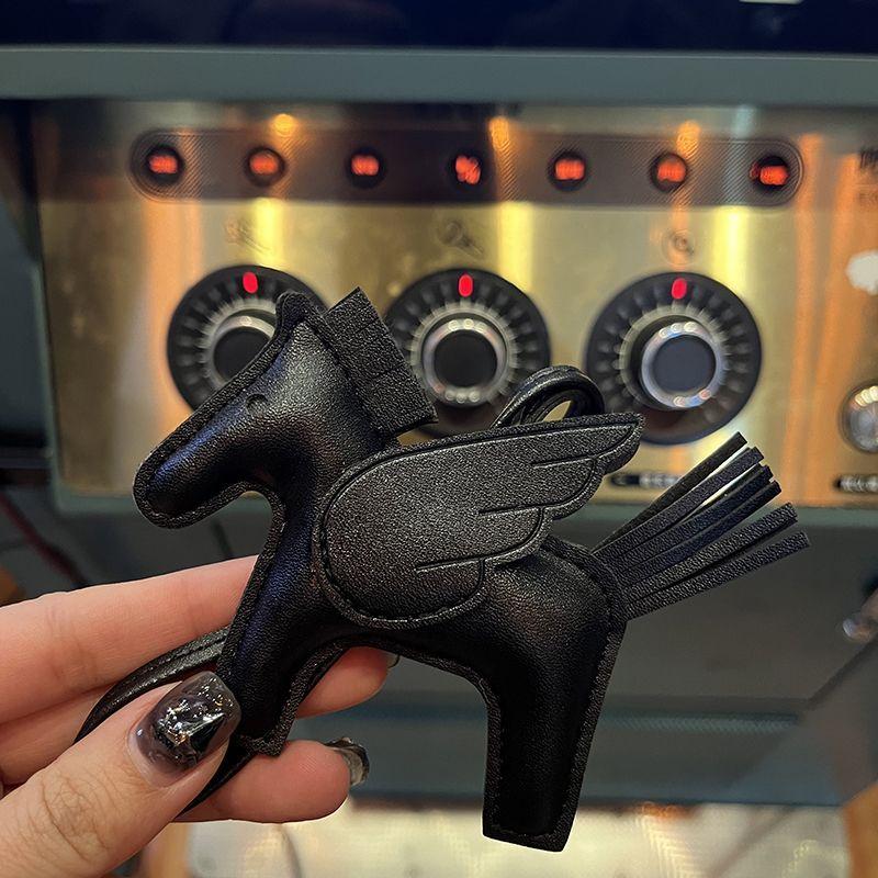 Mini Angel Pegasus Pony Pendant Handmade Stitching Women'S Bag Charm With Cute Tassel Fashion Accessory Birthday Gift