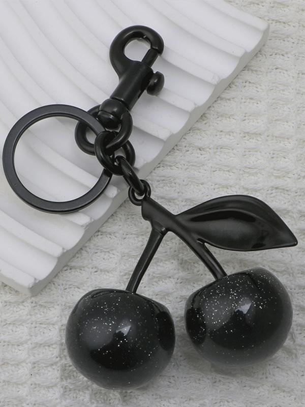 Cute Cherry Design Keychain, Bag Charms, Fashionable Alloy Keychain for Women & Girls, Trendy All-match & Exquisite Keychain for Birthday Gift