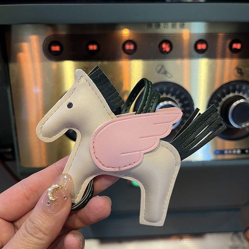 Mini Angel Pegasus Pony Pendant Handmade Stitching Women'S Bag Charm With Cute Tassel Fashion Accessory Birthday Gift