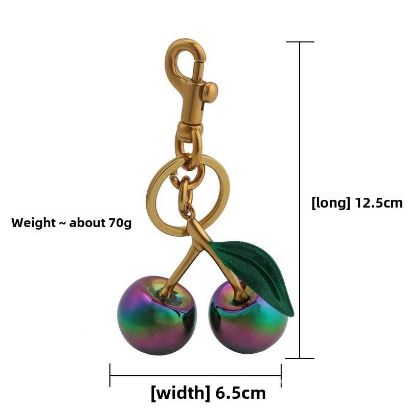 Cherry bag pendant, fashionable keychain, exquisite car keychain