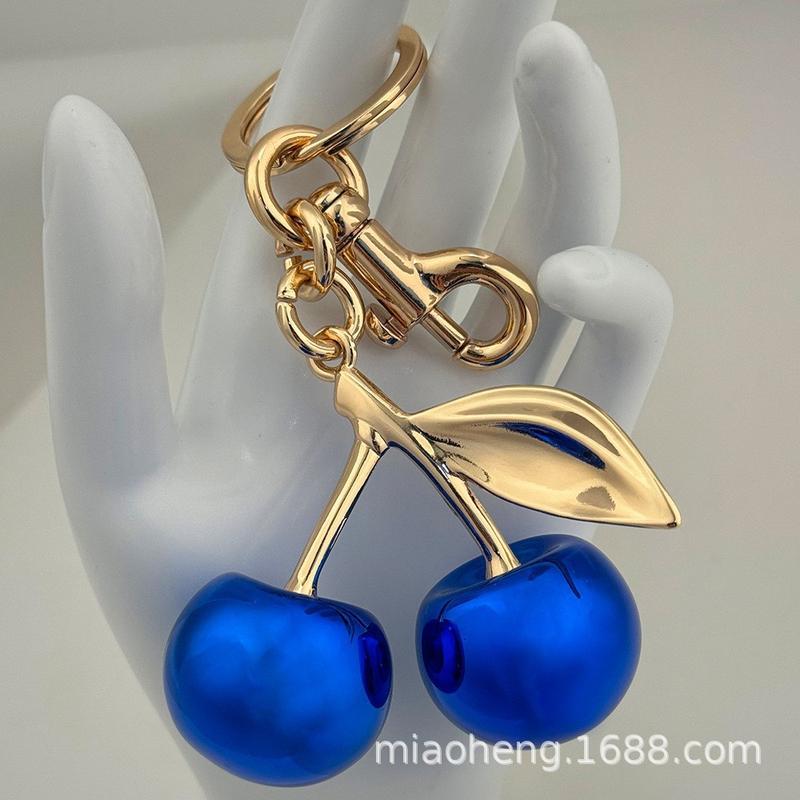 Cherry bag pendant, fashionable keychain, exquisite car keychain