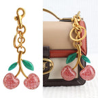 Bag pendant, keychain, cherry pendant, hanging decoration, women's bag, key decoration, alloy trend